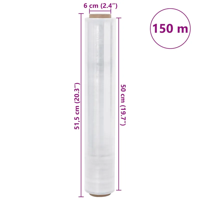 Tampri plėvelė, 2 vnt., skaidri, 17 μm, 50 cm x 150 m