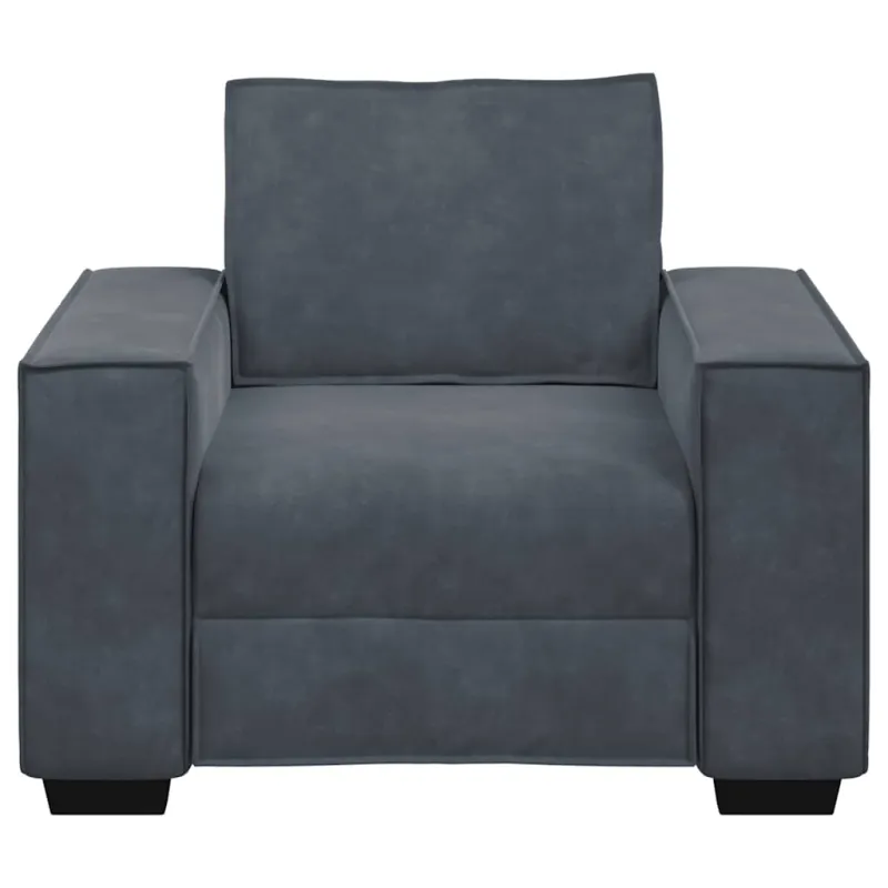 Sofa-kėdė, tamsiai pilka, 100x78x84 cm, aksomas