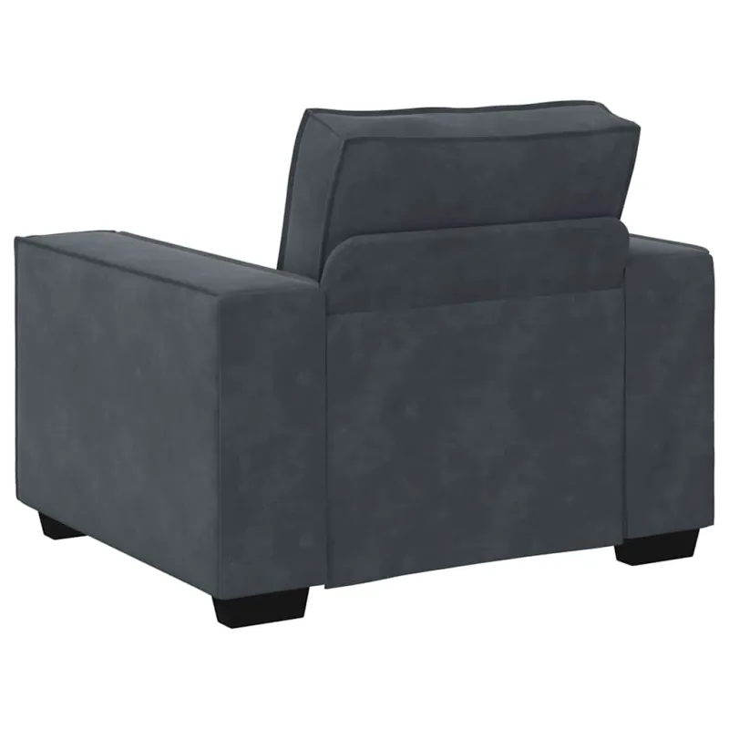 Sofa-kėdė, tamsiai pilka, 100x78x84 cm, aksomas