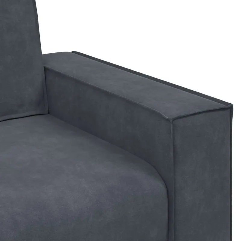 Sofa-kėdė, tamsiai pilka, 100x78x84 cm, aksomas