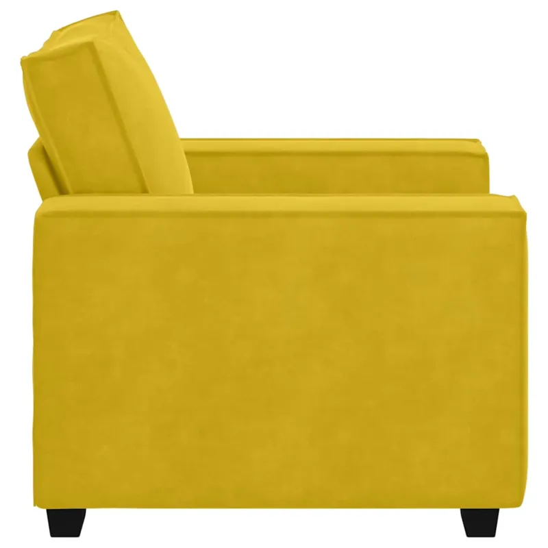 Sofa-kėdė, geltona, 100x78x84 cm, aksomas