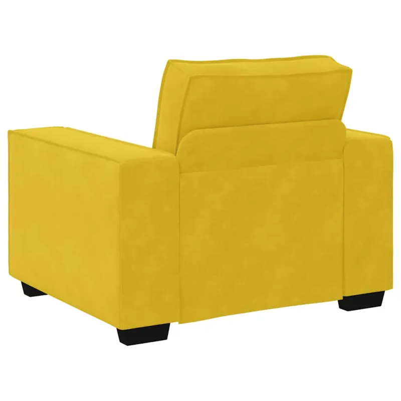Sofa-kėdė, geltona, 100x78x84 cm, aksomas