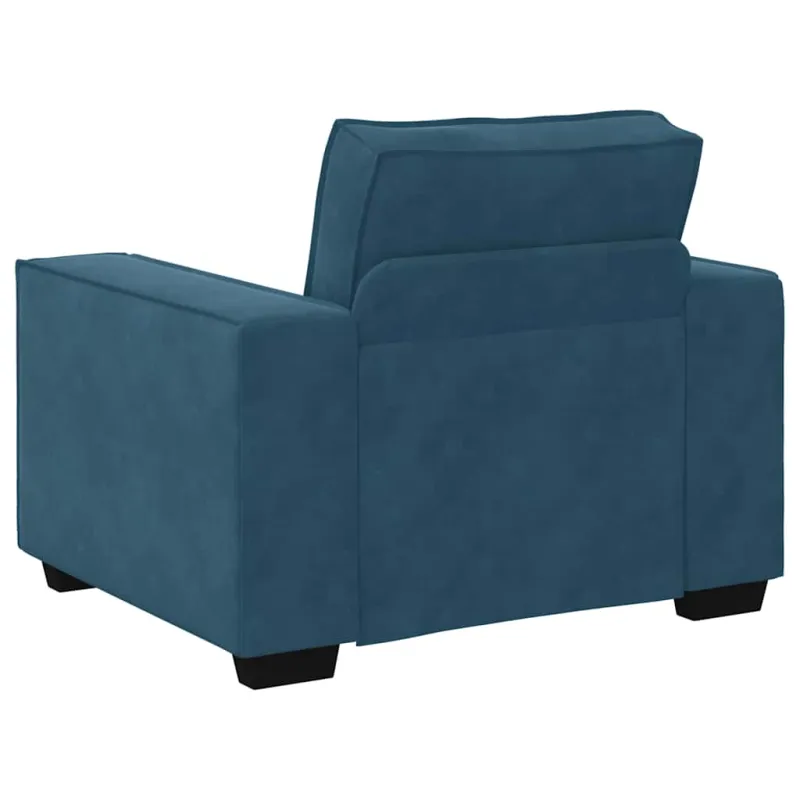 Sofa-kėdė, mėlyna, 100x78x84 cm, aksomas