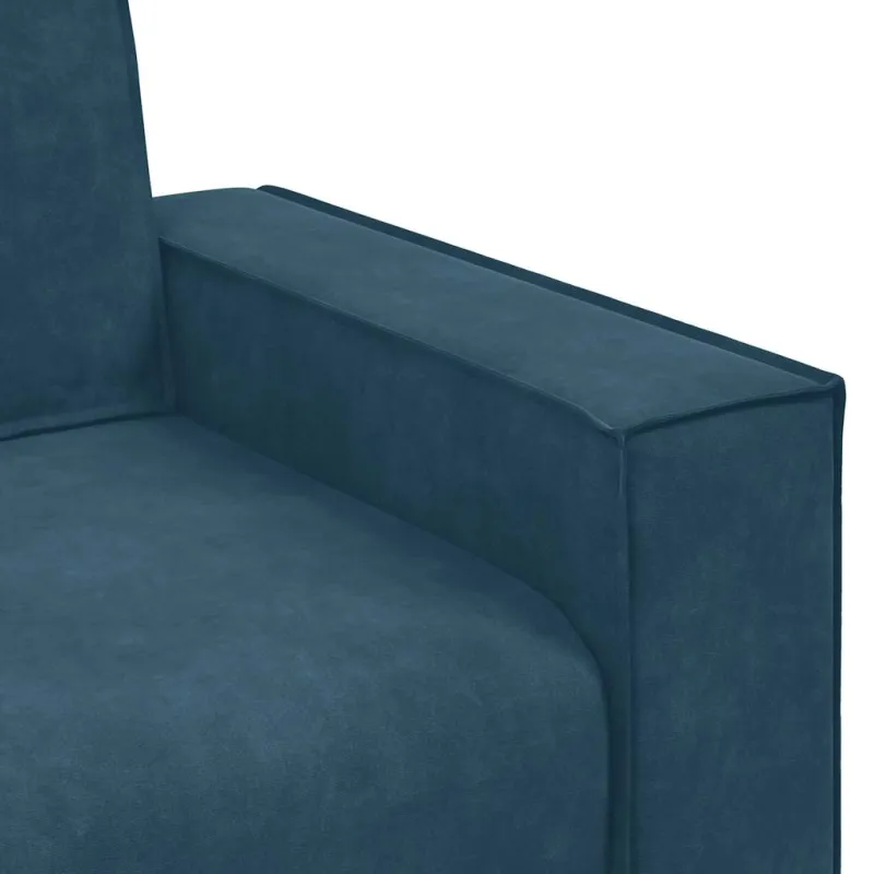 Sofa-kėdė, mėlyna, 100x78x84 cm, aksomas