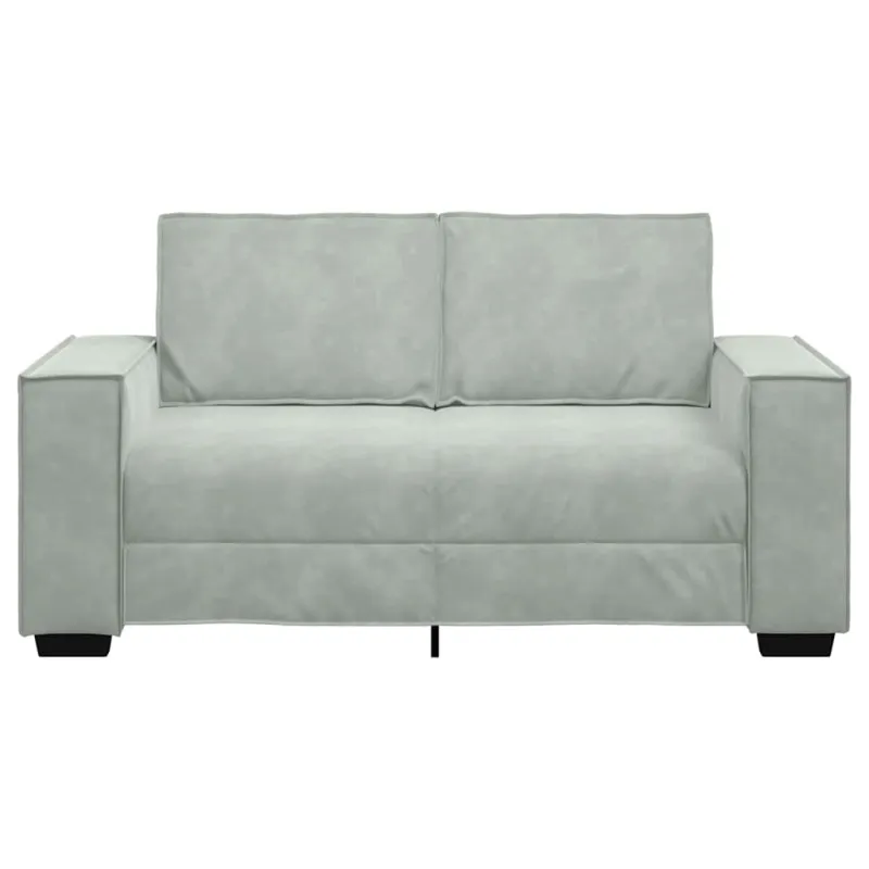 Dvivietė sofa, šviesiai pilka, 160x78x84 cm, aksomas