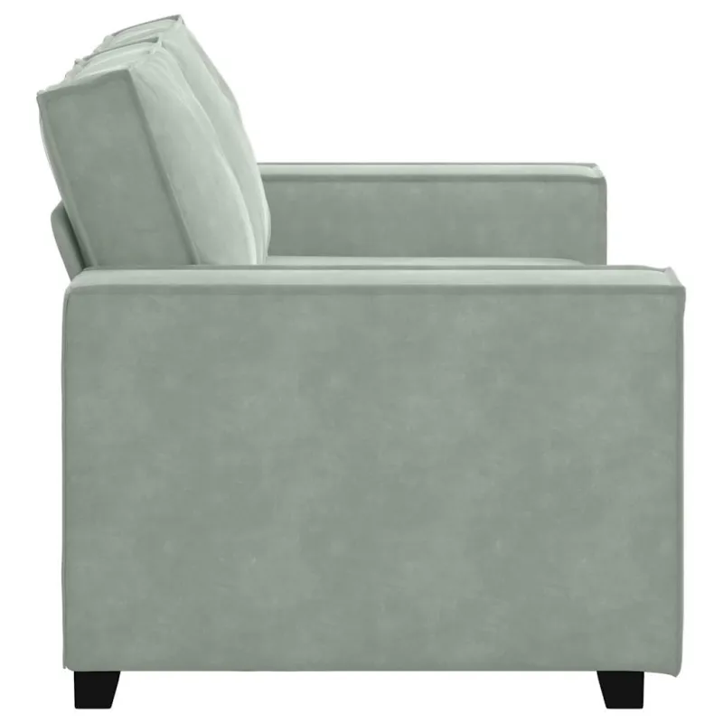 Dvivietė sofa, šviesiai pilka, 160x78x84 cm, aksomas