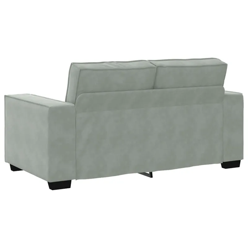 Dvivietė sofa, šviesiai pilka, 160x78x84 cm, aksomas