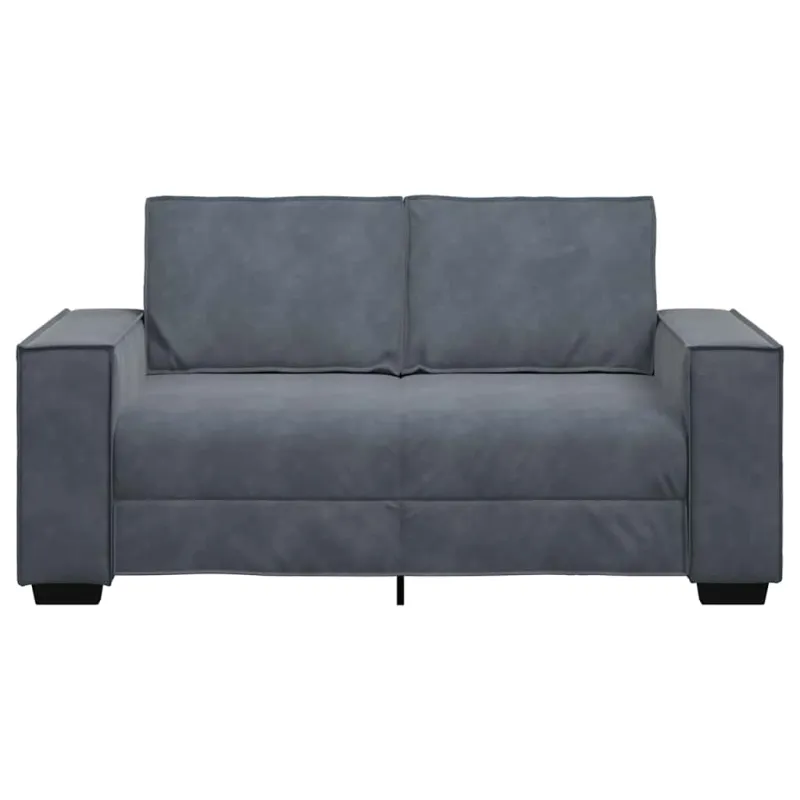 Dvivietė sofa, tamsiai pilka, 160x78x84 cm, aksomas