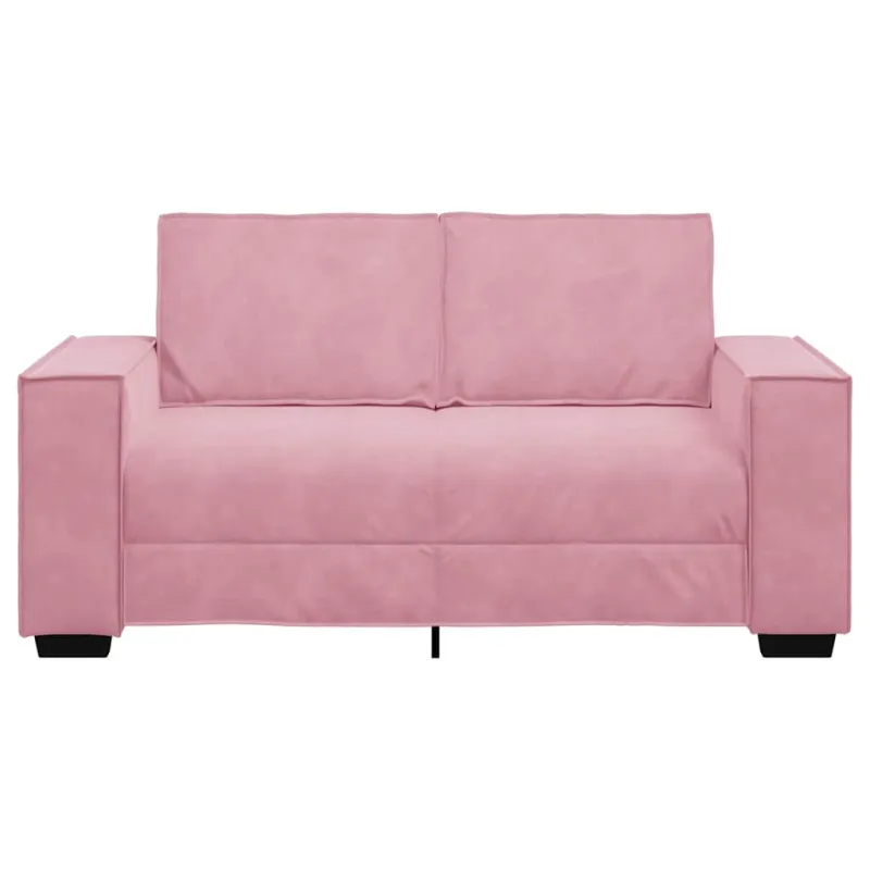 Dvivietė sofa, rožinė, 160x78x84 cm, aksomas