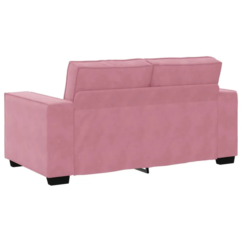 Dvivietė sofa, rožinė, 160x78x84 cm, aksomas
