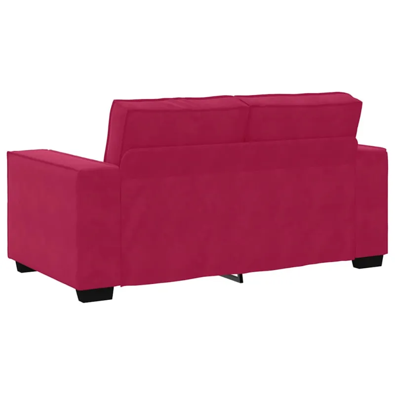 Dvivietė sofa, vyno raudonumo, 160x78x84 cm, aksominė