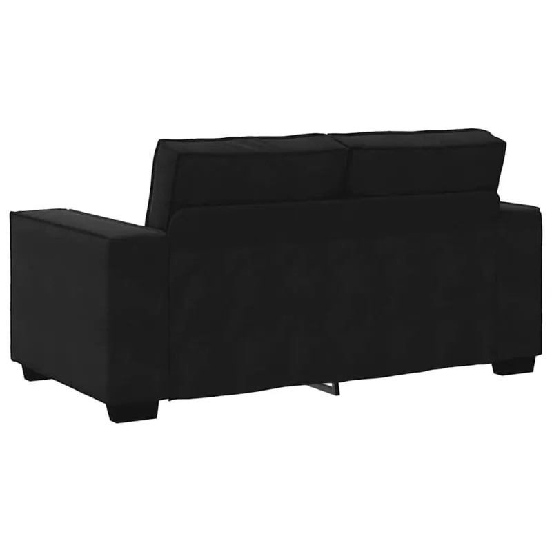 Dvivietė sofa, juoda, 160x78x84 cm, aksominė