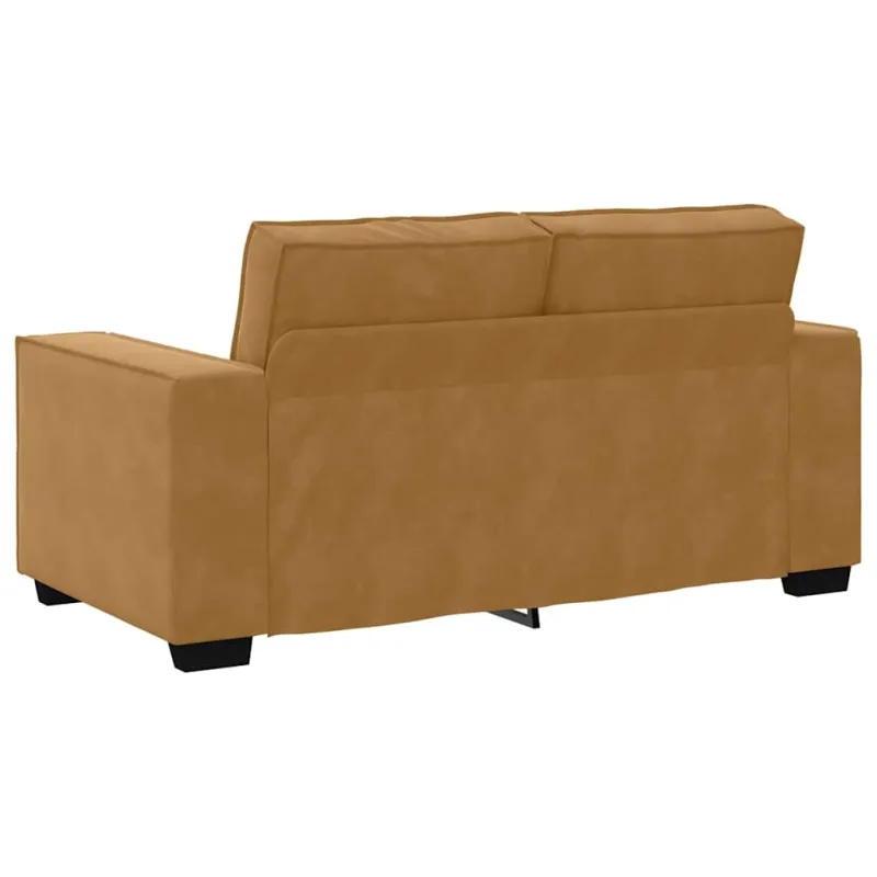 Dvivietė sofa, ruda, 160x78x84 cm, aksominė