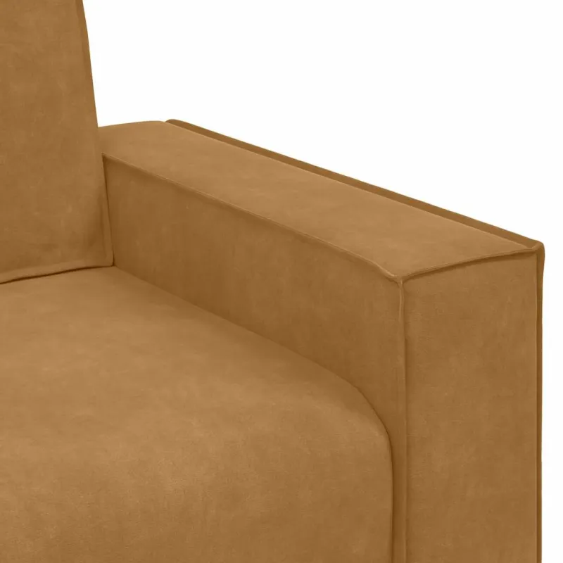 Dvivietė sofa, ruda, 160x78x84 cm, aksominė