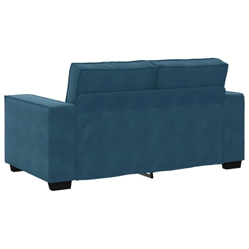 Dvivietė sofa, mėlyna, 160x78x84 cm, aksominis