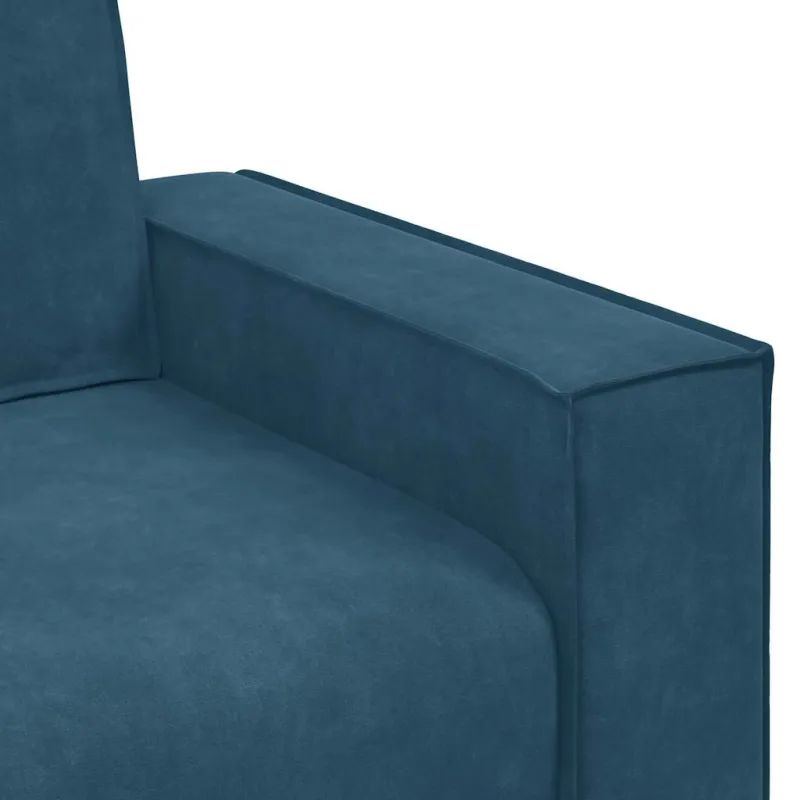 Dvivietė sofa, mėlyna, 160x78x84 cm, aksominis