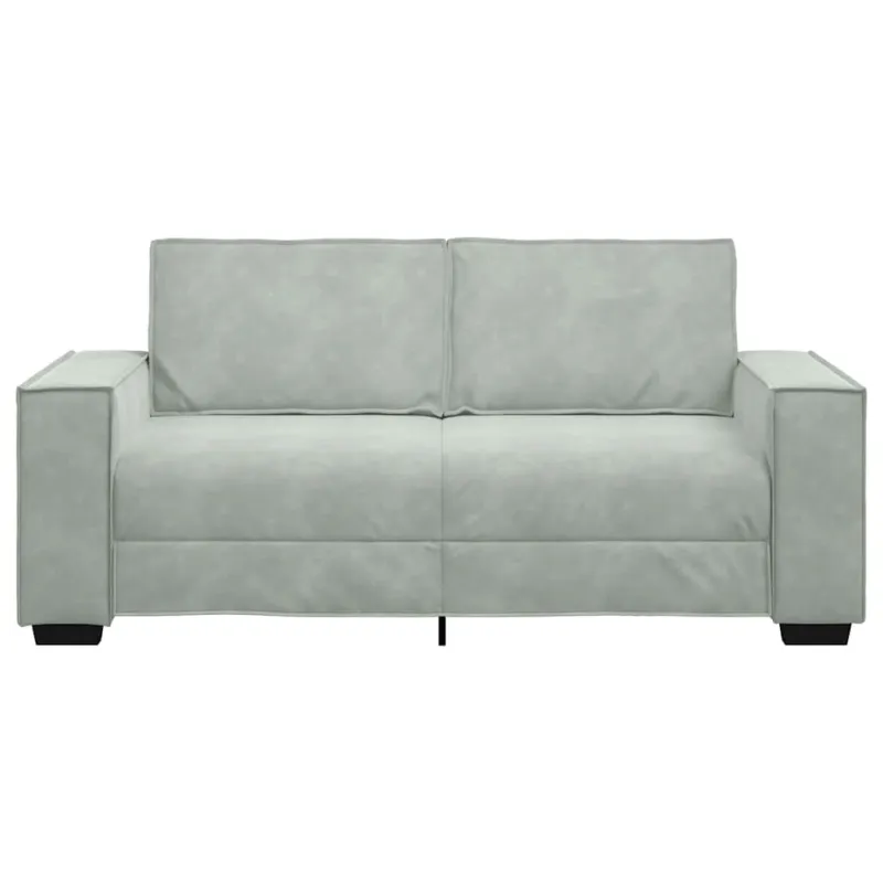 Dvivietė sofa, šviesiai pilka, 180x78x84 cm, aksomas