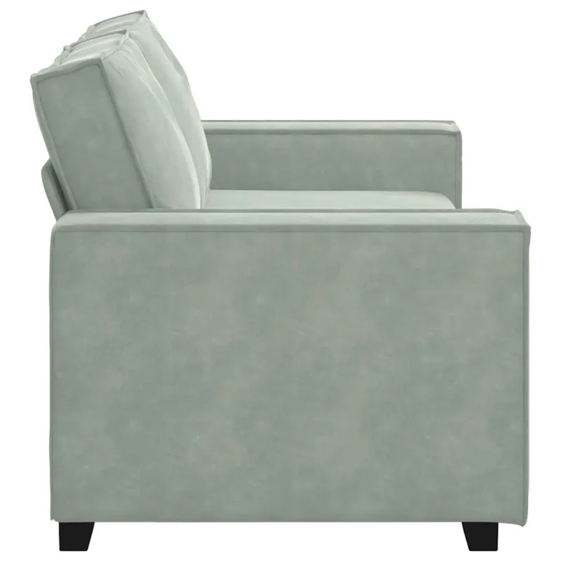 Dvivietė sofa, šviesiai pilka, 180x78x84 cm, aksomas