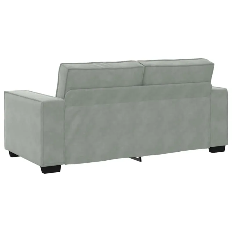 Dvivietė sofa, šviesiai pilka, 180x78x84 cm, aksomas