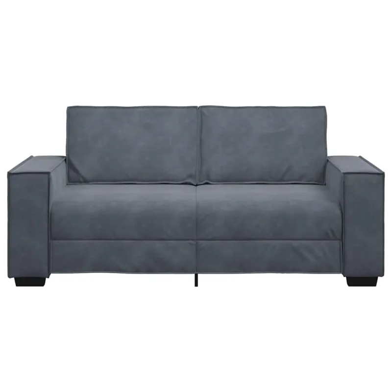 Dvivietė sofa, tamsiai pilka, 180x78x84 cm, aksomas