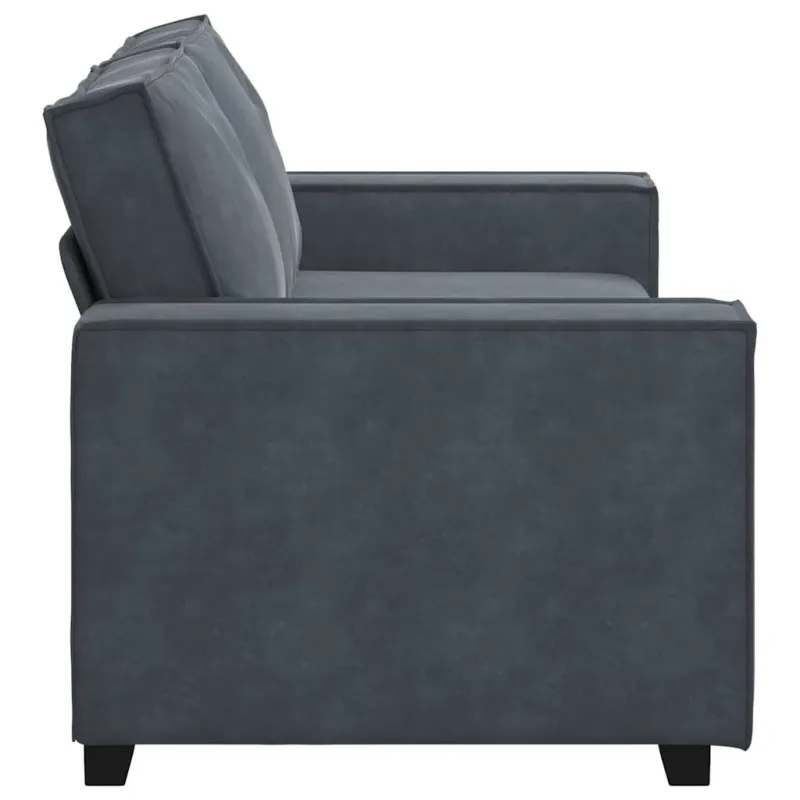 Dvivietė sofa, tamsiai pilka, 180x78x84 cm, aksomas