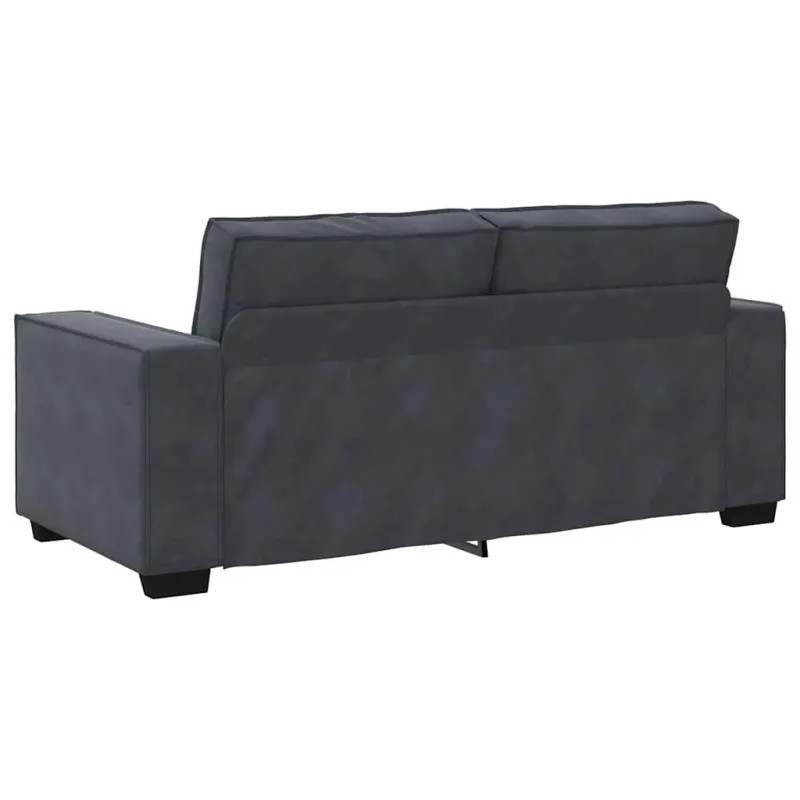 Dvivietė sofa, tamsiai pilka, 180x78x84 cm, aksomas
