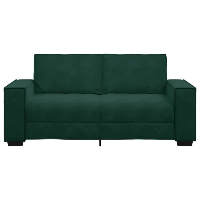 Dvivietė sofa, tamsiai žalia, 180x78x84 cm, aksomas
