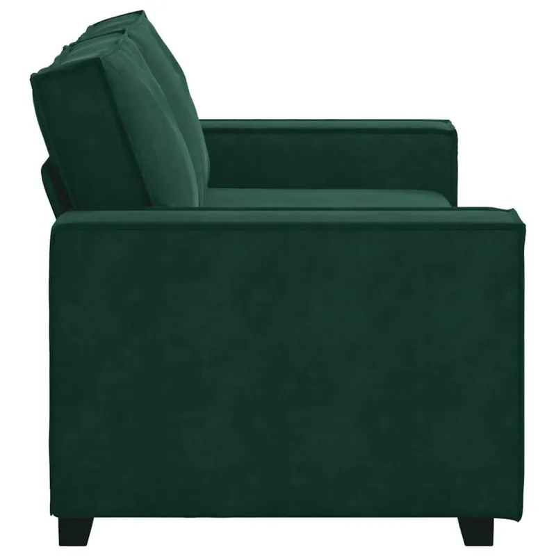 Dvivietė sofa, tamsiai žalia, 180x78x84 cm, aksomas