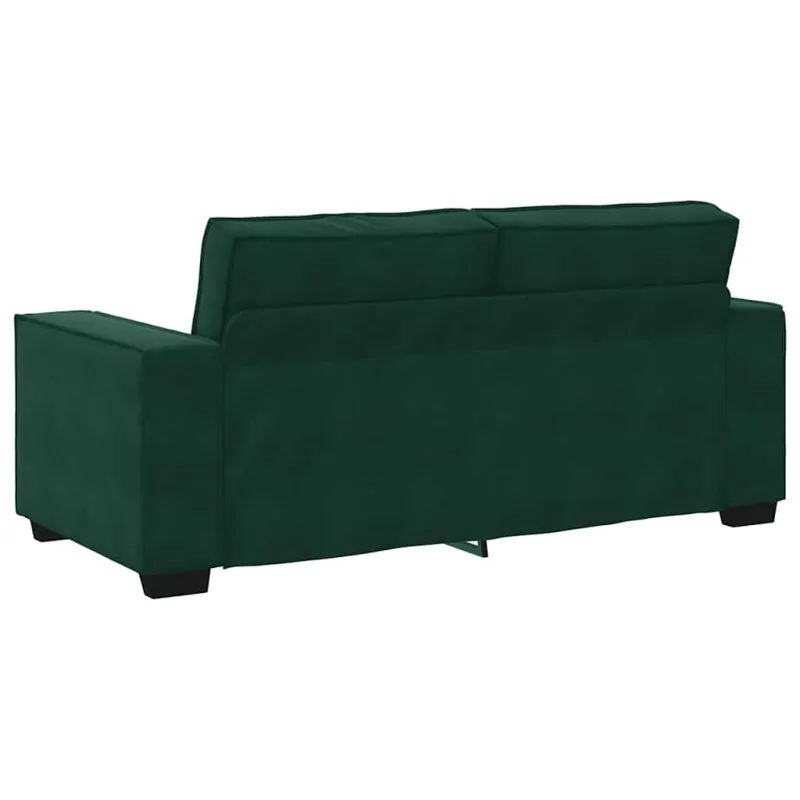 Dvivietė sofa, tamsiai žalia, 180x78x84 cm, aksomas