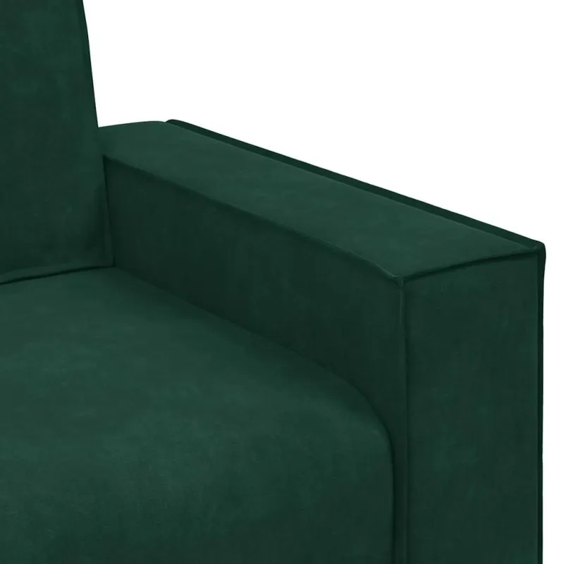 Dvivietė sofa, tamsiai žalia, 180x78x84 cm, aksomas