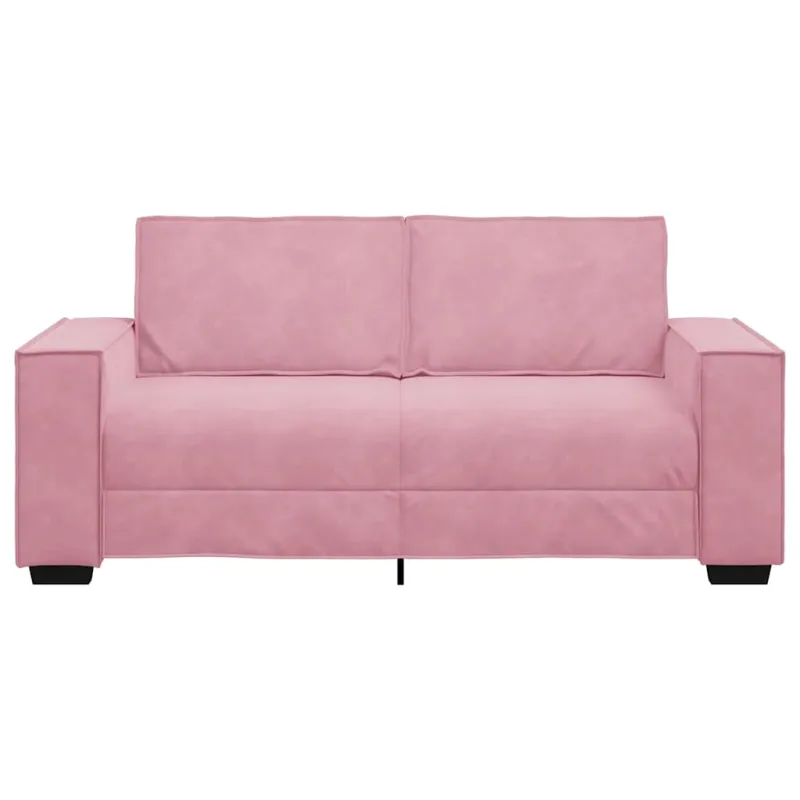 Dvivietė sofa, rožinė, 180x78x84 cm, aksomas