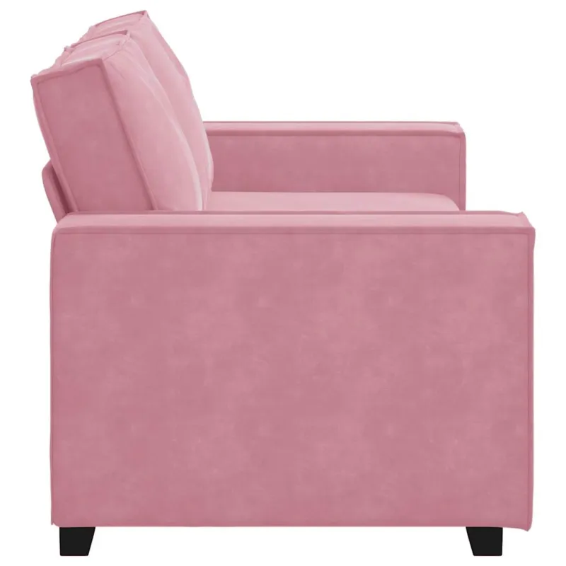 Dvivietė sofa, rožinė, 180x78x84 cm, aksomas