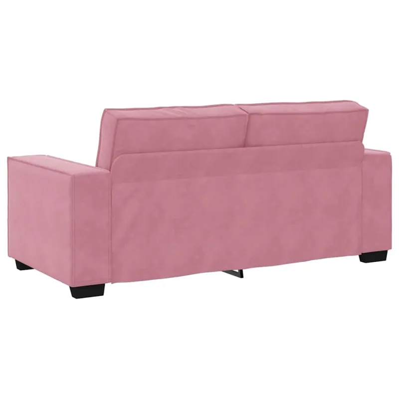 Dvivietė sofa, rožinė, 180x78x84 cm, aksomas