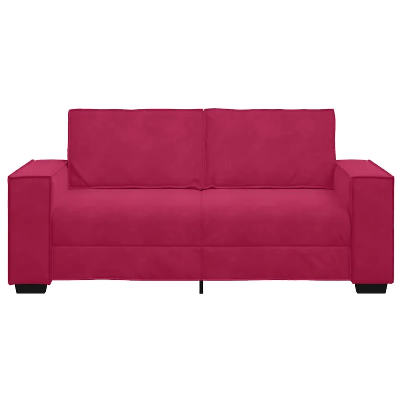 Dvivietė sofa, vyno raudonumo, 180x78x84 cm, aksominė