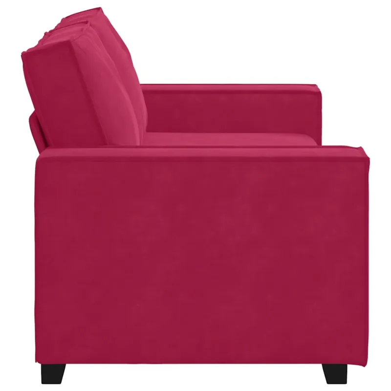 Dvivietė sofa, vyno raudonumo, 180x78x84 cm, aksominė