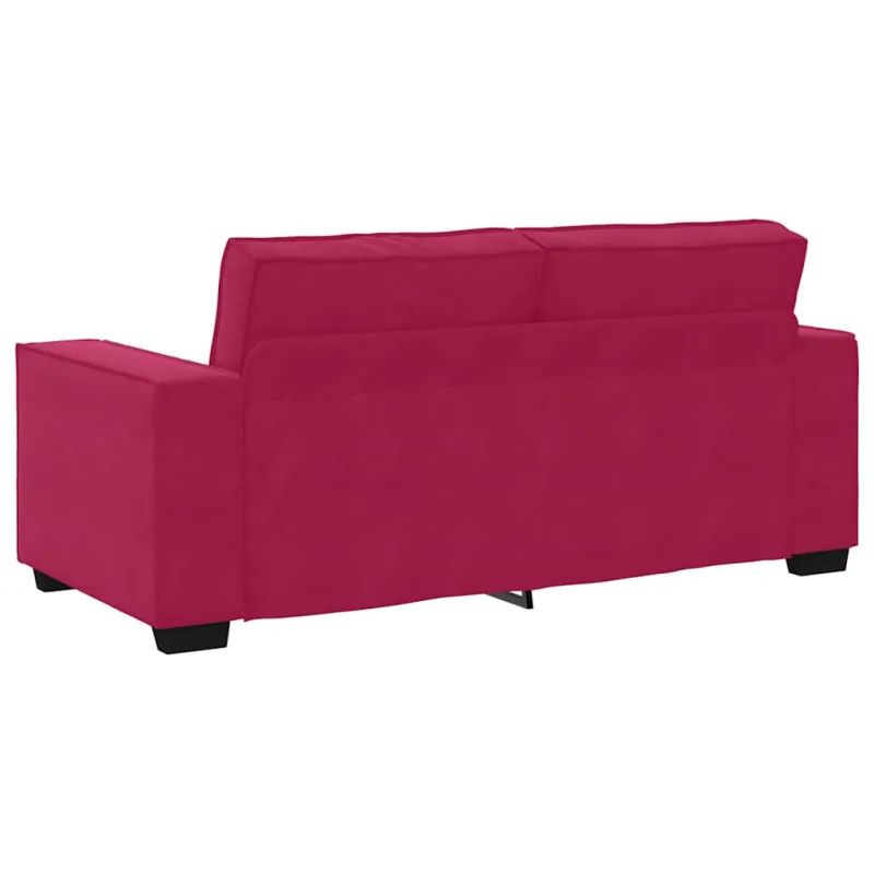 Dvivietė sofa, vyno raudonumo, 180x78x84 cm, aksominė