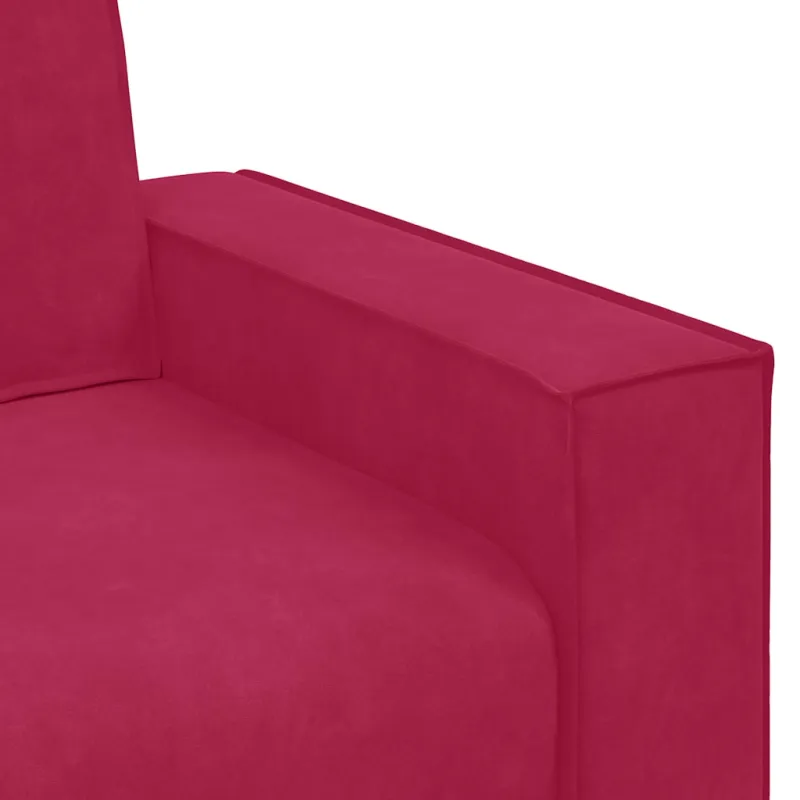 Dvivietė sofa, vyno raudonumo, 180x78x84 cm, aksominė