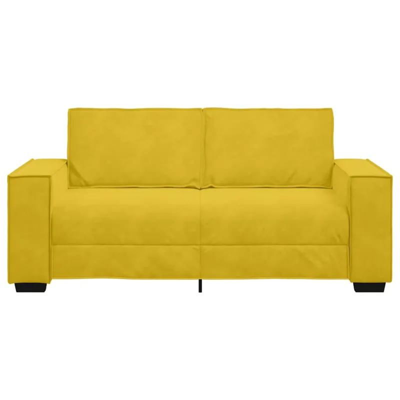 Dvivietė sofa, geltona, 180x78x84 cm, aksomas