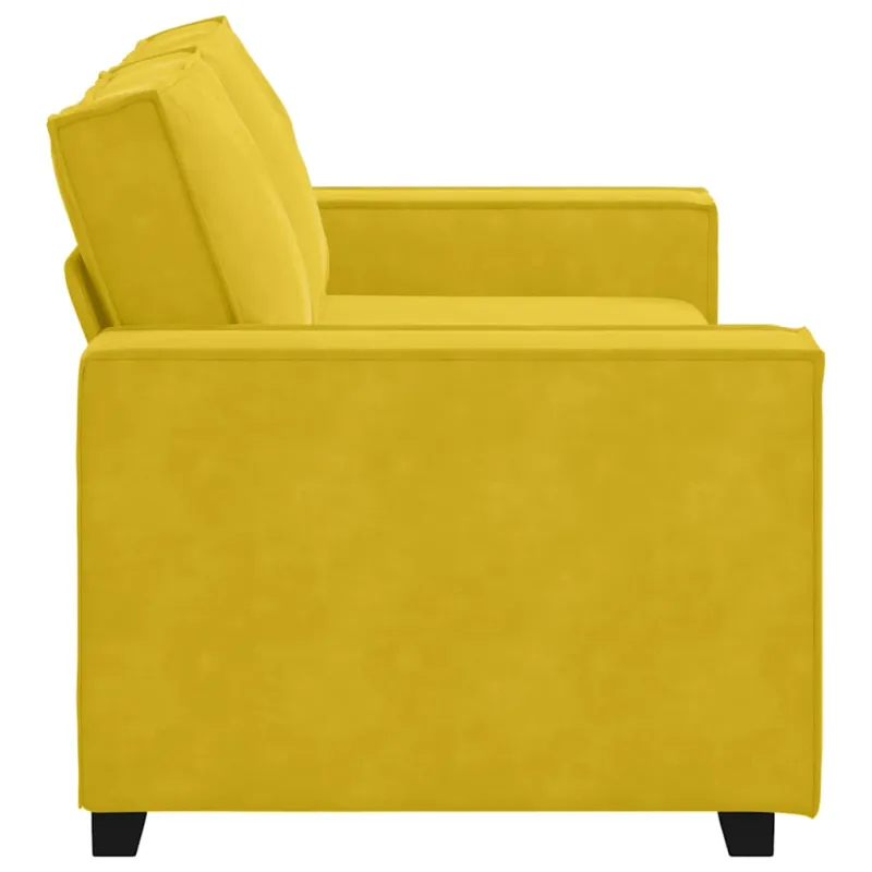 Dvivietė sofa, geltona, 180x78x84 cm, aksomas
