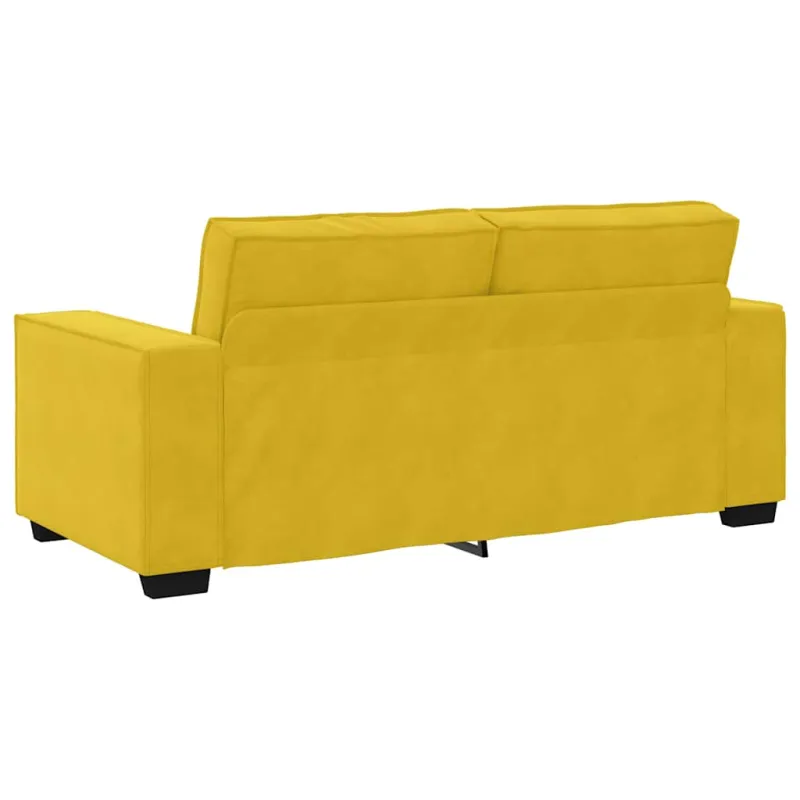 Dvivietė sofa, geltona, 180x78x84 cm, aksomas