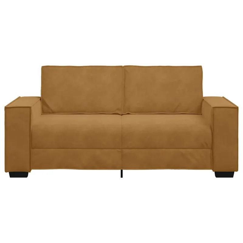Dvivietė sofa, ruda, 180x78x84 cm, aksominė