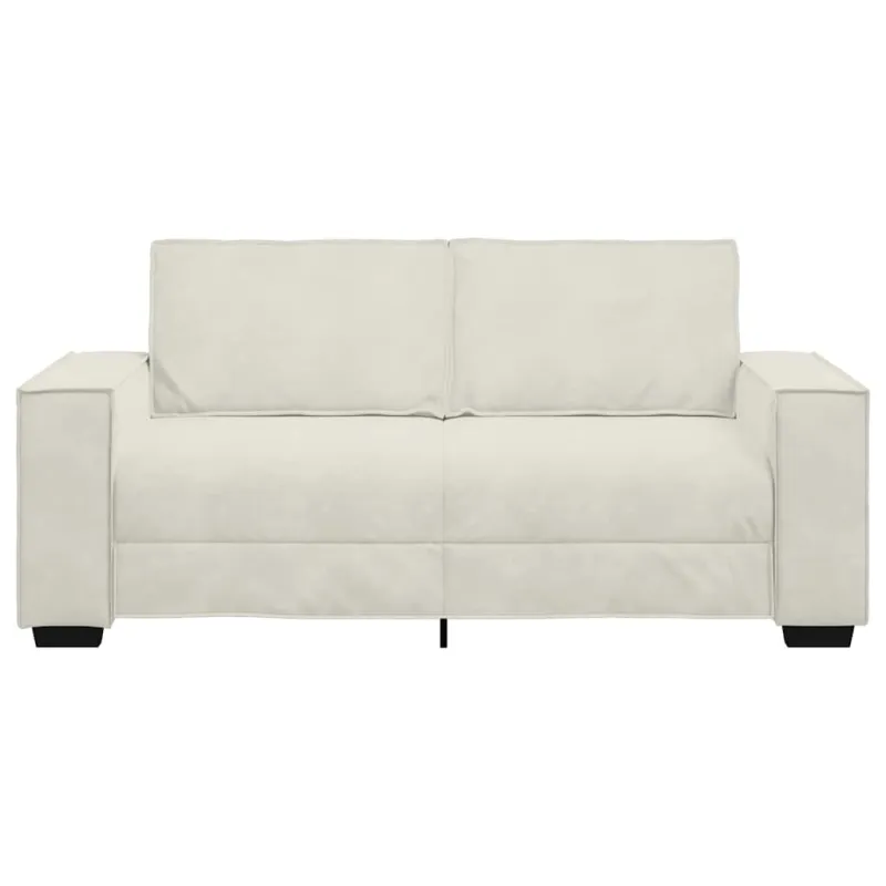 Dvivietė sofa, kreminės spalvos, 180x78x84 cm, aksominė