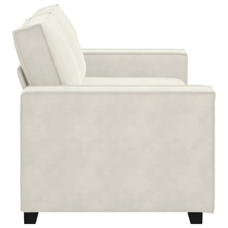 Dvivietė sofa, kreminės spalvos, 180x78x84 cm, aksominė
