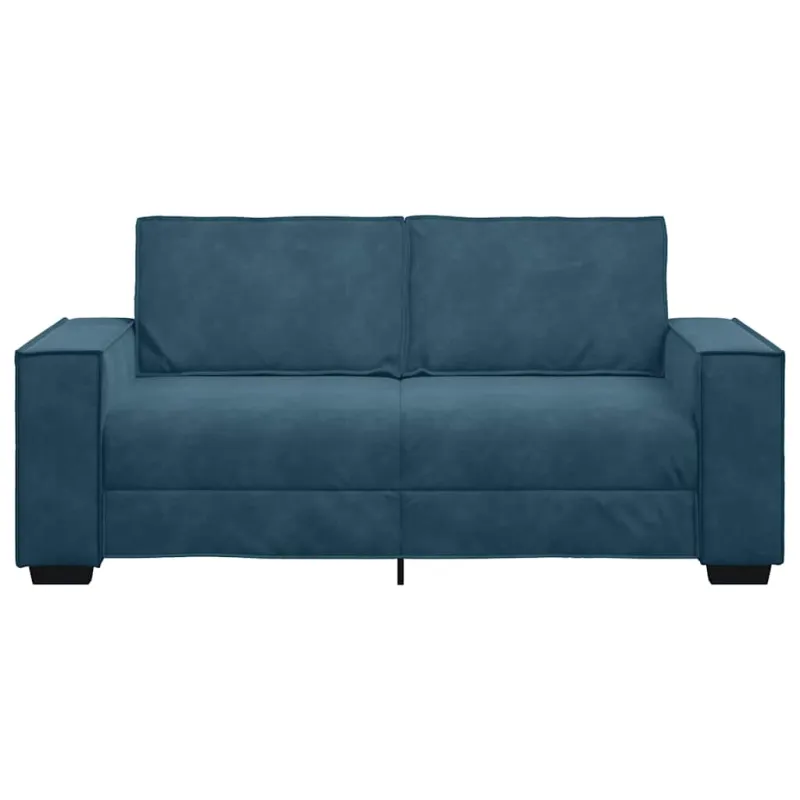 Dvivietė sofa, mėlyna, 180x78x84 cm, aksomas