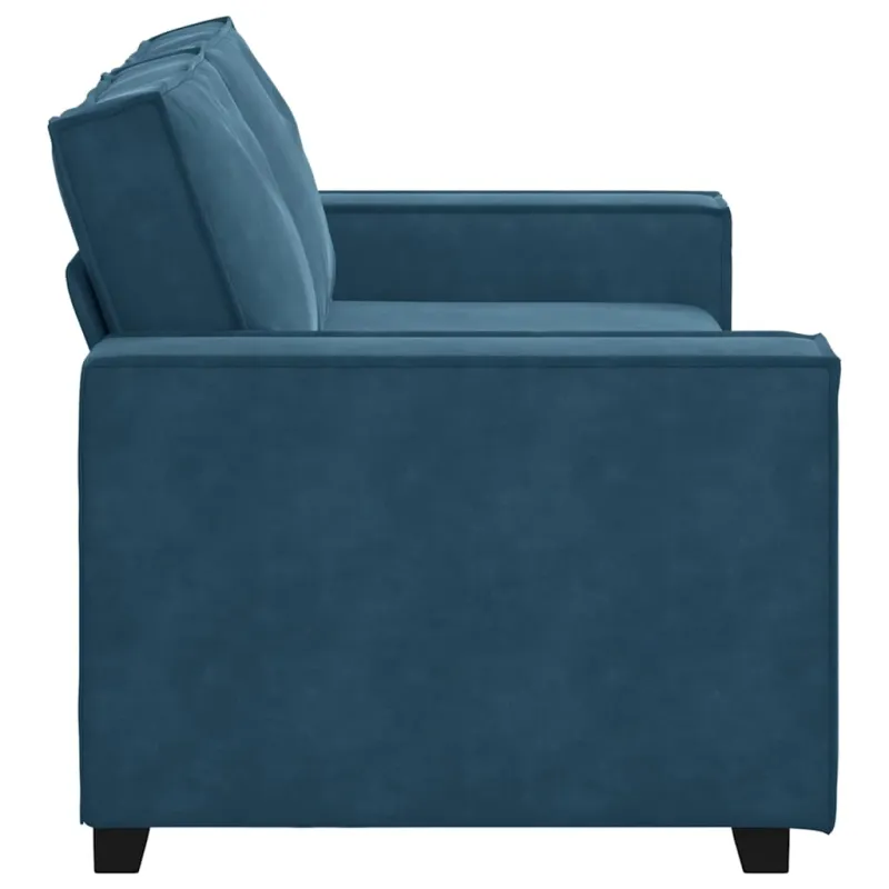Dvivietė sofa, mėlyna, 180x78x84 cm, aksomas