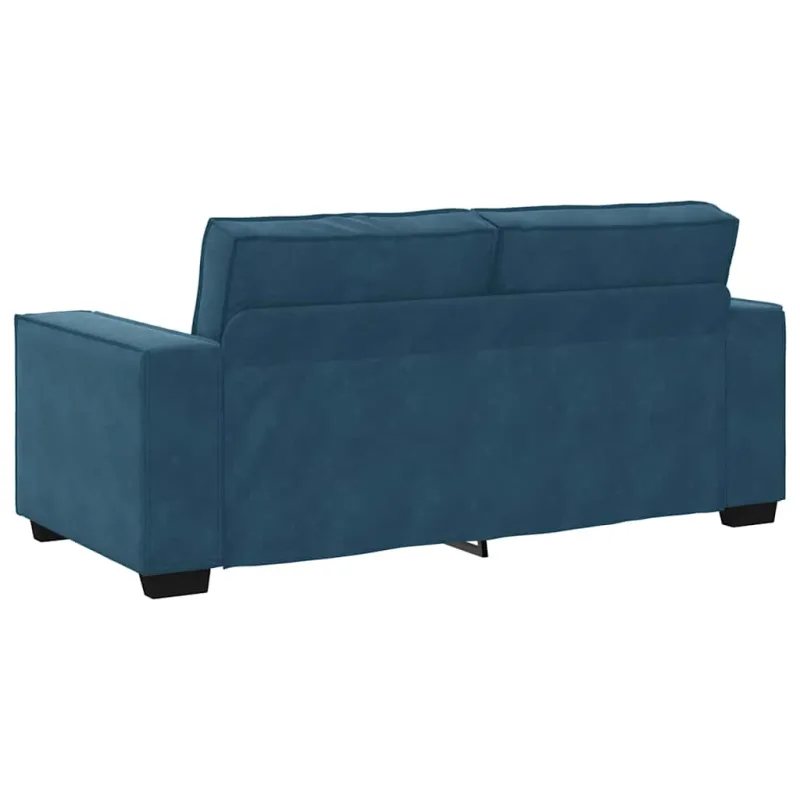 Dvivietė sofa, mėlyna, 180x78x84 cm, aksomas
