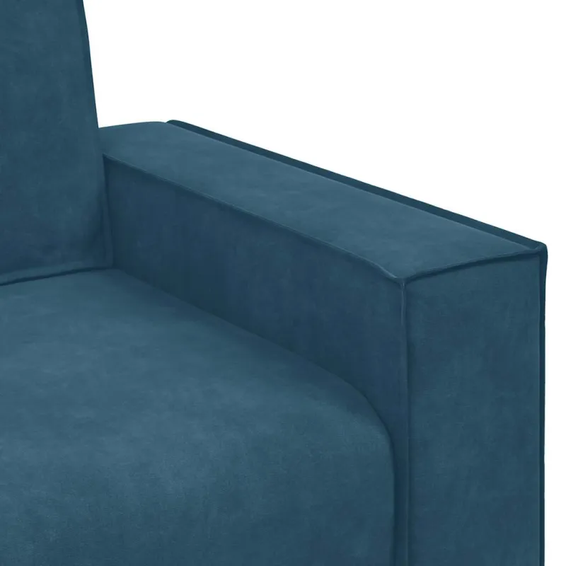 Dvivietė sofa, mėlyna, 180x78x84 cm, aksomas
