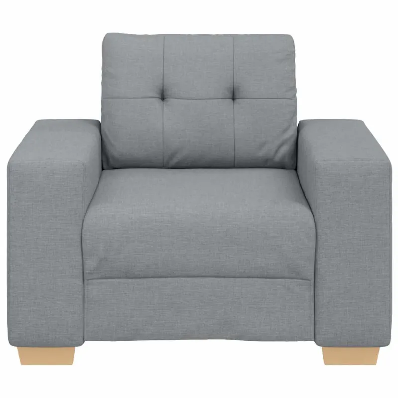 Sofa-kėdė, šviesiai pilka, 100x78x80 cm, audinys