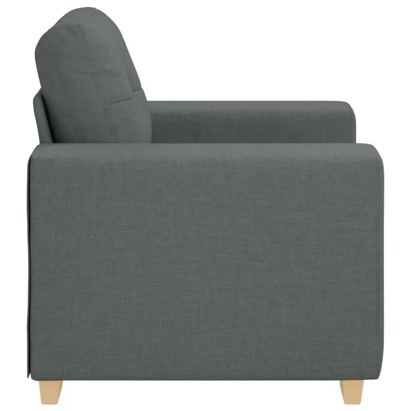 Sofa-kėdė, tamsiai pilka, 100x78x80 cm, audinys