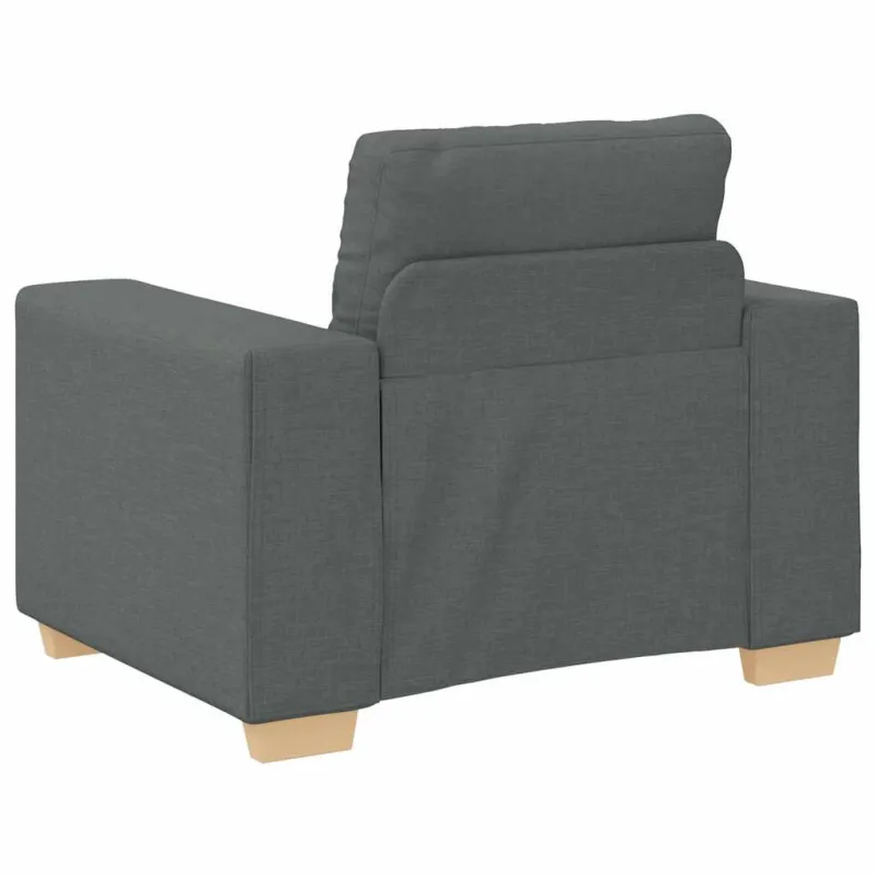 Sofa-kėdė, tamsiai pilka, 100x78x80 cm, audinys